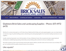 Tablet Screenshot of gladstonebricksales.com.au